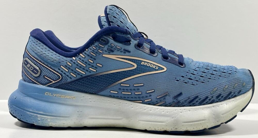 Women’s Brooks Glycerin 20 Size 8 Blue Running Shoes 1203691B478